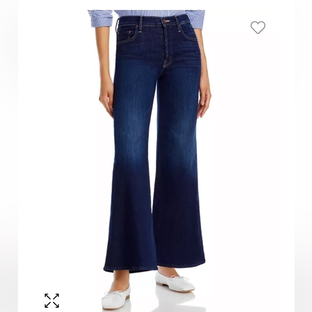 NWOT MOTHER THE TOMCAT ROLLER HIGH RISE WIDE LEG JEANS OFF LIMITS SIZE 34